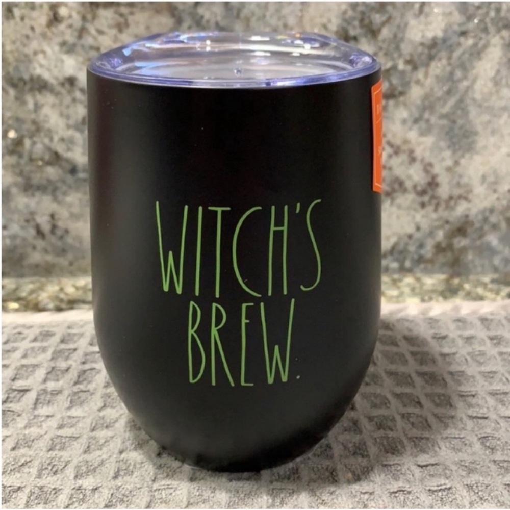 NWT Rae Dunn “WITCH’S BREW” Insulated Stainless Steel Wine Glass 12 oz Halloween